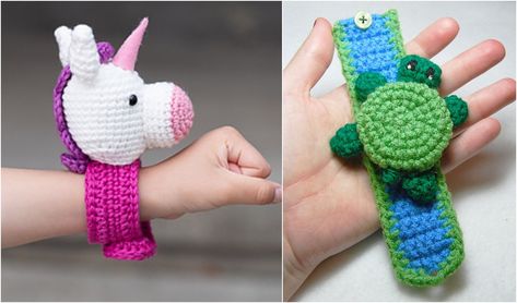 Animal Bracelet Free Crochet Patterns Crochet Slap Bracelet, Crochet Slap Bracelet Pattern, Crochet Baby Hats Free Pattern, Towel Toppers, Wedding Crochet, Preemie Hats, Unicorn Bracelet, Crochet Baby Jacket, Animal Bracelet