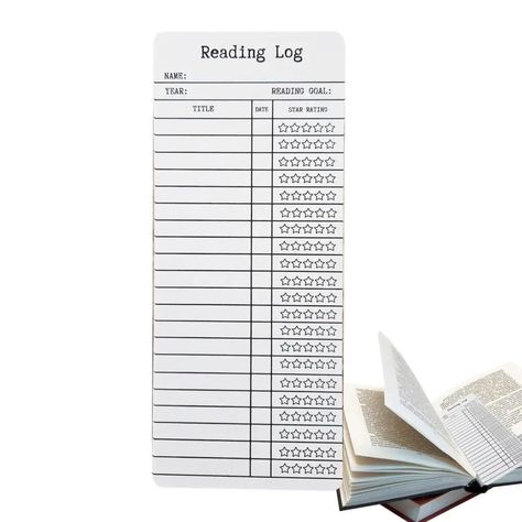 PRICES MAY VARY. 【Set of 12】Your purchase includes a set of 12 Reading List Bookmarks, a thoughtful and practical gift for passionate readers to curate and monitor their personal literary journeys. 【High Quality Material】: Our double sided Reading Log Bookmark has space for up to 40 book ratings. Reading Log's measure approximately 3.25"x7.75" each and are printed on high quality 130lb card stock to ensure durability. 【Fun & Creative Book Accessories】: Designed for reading aficionados, these boo