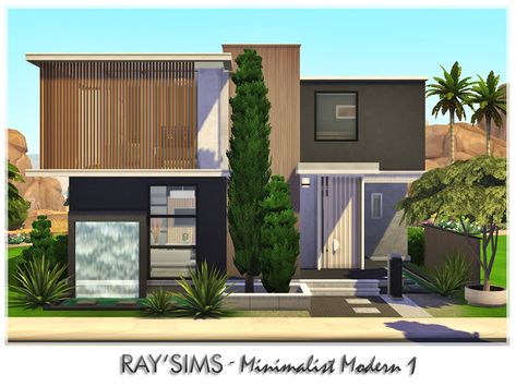 The Sims Resource - Minimalist Modern 1 Modern Wooden House, The Sims 4 Lots, Electronic Art, The Sims Resource, Sims Resource, Minimalist Modern, Home Decor Inspiration, The Sims, Modern Minimalist