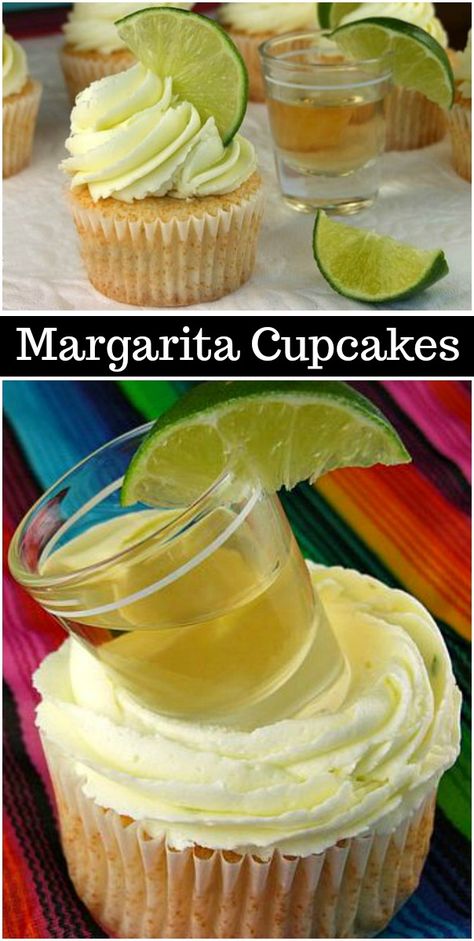 Shot Of Tequila, Infused Cupcakes, Margarita Cupcakes, Boozy Cupcakes, Savory Cakes, Alcoholic Desserts, Boozy Desserts, Recipe Girl, Cupcakes Recipe