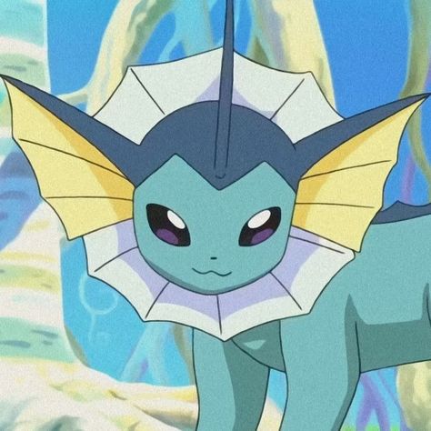 Pokemon Icons Cute, Vaporeon Pfp, Vaporeon Icon, Vaporeon Art, Pokemon Vaporeon, Pokémon Icons, Evee Evolution, Pokemon Icon, Ponyta Pokemon