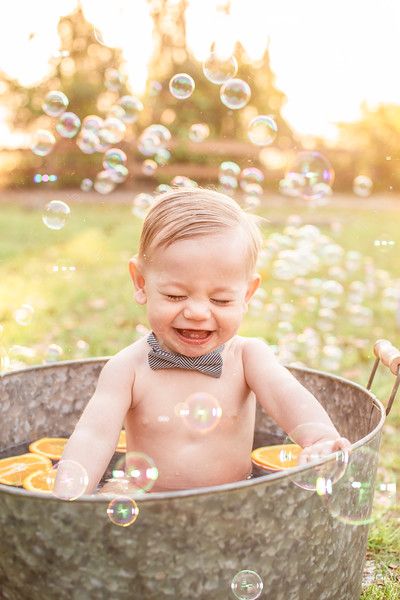 Merckling Session 3/6/20 - Melissa McGarry 6 Month Photoshoot Ideas Outside, Baby Bubble Photoshoot, Bubble Mini Session Photo Shoot, Summer Milk Bath Baby, Baby Boy Milk Bath Photoshoot, Baby Bath Photoshoot Ideas, Summer 6 Month Photos, Summertime Baby Photoshoot, Baby Summer Pictures