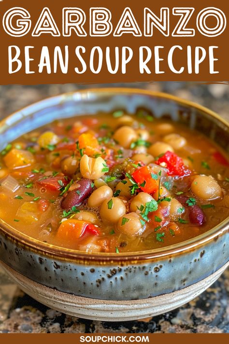 Wholesome Garbanzo Bean Soup Recipe Garbanzo Soup, Garbanzo Bean Soup, Garbanzo Bean Recipes, Garbanzo Bean, Bean Soup Recipe, Bean Soup Recipes, Crock Pot Soup, Garbanzo Beans, Hearty Soups