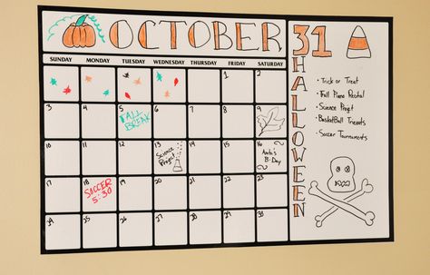 Big Calendar, Calendar Doodles, Calendar Decal, Calendar Themes, Chalkboard Calendar, Whiteboard Calendar, Nursery Cross Stitch, Dry Erase Calendar, Calendar Organization