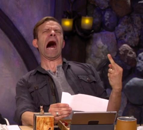 Legend Of Vox Machina Funny, Critical Role Reaction Images, Critical Role Gif, Mighty Nein Memes, Critical Role Campaign 2 Caleb, Critical Role Cast, Critical Role Memes Funny, Liam O Brien, D D Funny