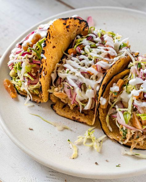 Coronation Chicken Recipe, Coronation Chicken, Curry Spices, Fusion Food, Green Cabbage, Pickled Onions, Dried Apricots, Chicken Tacos, Fresh Ginger