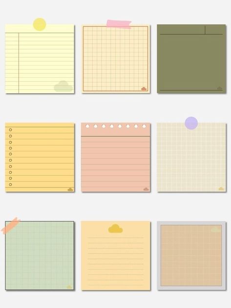 Notes Design Ideas, Mises En Page Design Graphique, Memo Pad Design, Note Doodles, Doodle Frame, Note Writing Paper, Memo Paper, Notes Design, Bullet Journal Stickers