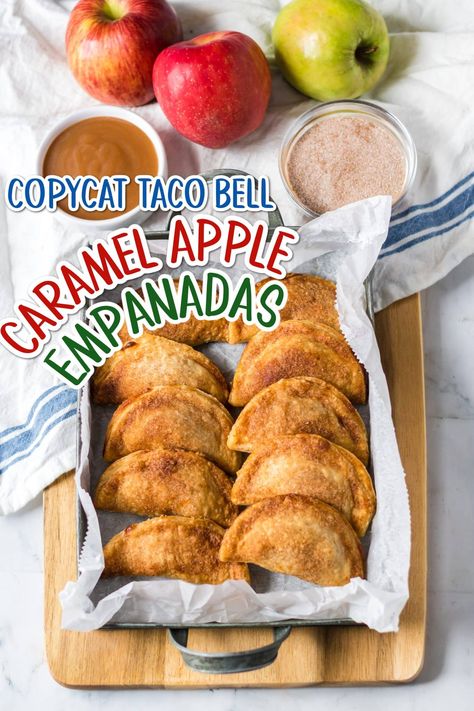 Caramel Empanadas Recipe, Carmel Apple Empanada, Taco Bell Apple Empanada Recipe, Carmel Apple Empanadas Recipe Taco Bells, Caramel Apple Empanadas Taco Bells, Taco Bell Caramel Apple Empanada, Apple Pie Empanadas, Empanadas Easy, Caramel Apple Empanadas