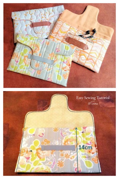 Fabric iPad Mini Case Free Sewing Pattern | Fabric Art DIY Ipad Cover Sewing Pattern, Ipad Case Pattern, Fabric Art Diy, Ipad Pouch, Quilted Sleeves, Sewing Case, Pouch Diy, Ipad Mini Cover, Fabric Sewing Patterns