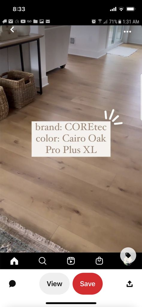 Coretec Cairo Oak Kitchen, Cairo Oak Lvp Flooring, Barndo Flooring, Cairo Oak Flooring, Final Flooring, Coretec Cairo Oak, Convert Garage To Room, Coretec Vinyl Plank Flooring, Barn Fireplace