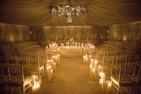 candlelit wedding ceremony Candlelit Wedding Ceremony, Preston Bailey Wedding, Aisle Candles, Candle Lit Ceremony, Fantasy Room, Candlelit Ceremony, Preston Bailey, Candlelit Wedding, Candle Lit Wedding