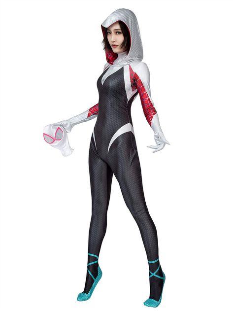 PRICES MAY VARY. Spandex Zipper closure Machine Wash Spider Gwen Halloween Costume, Gwen Halloween Costume, Halloween Costume Spider, Gwen Stacy Cosplay, Costume Spider, Future Costume, Spandex Bodysuit, Zentai Suit, Bodysuit Costume