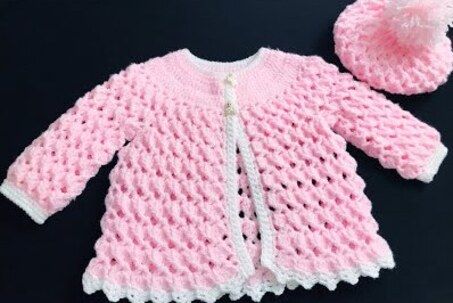 Crochet Baby Cardigan Free Pattern, Crochet Baby Sweater Sets, Crochet For Baby, Baby Cardigan Pattern Crochet, Layette Pattern, Jacket Crochet, Crochet Baby Sweater Pattern, Crochet Baby Jacket, Crochet Baby Sweaters