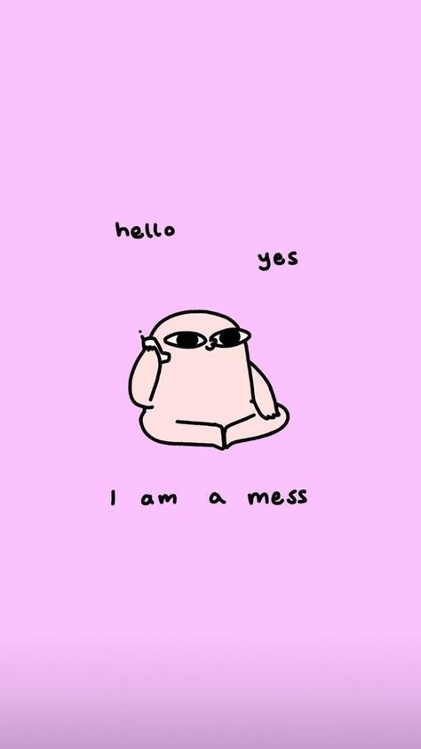 Hello Yes I am a Mess Hipster Phone Wallpaper, I Am A Mess, Wallpaper Iphone Tumblr, Aesthetic Wallpapers Iphone, Bubble Quotes, Iphone Wallpaper Hd, Iphone Wallpaper Aesthetic, Sassy Wallpaper, Emoji Drawing