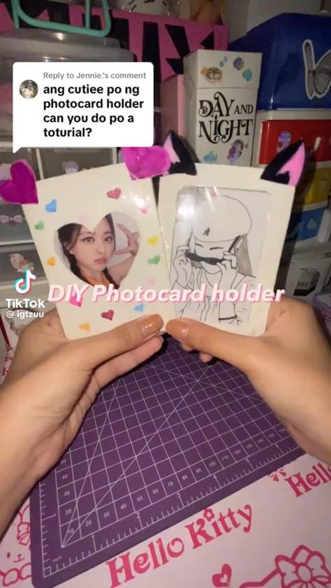 Pink In Concert, Photo Cards Diy, Kpop Diy, Lomo Card, Easy Paper Crafts Diy, Pop Photos, Instagram Funny Videos, Card Book, Diy Book