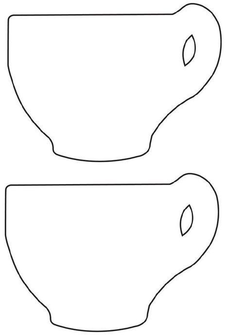 Tea Cup Template, Teacup Template, Paper Tea Cups, Tea Cup Card, Cup Template, Teacup Crafts, Shape Templates, Cup Crafts, Tea Party Birthday