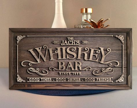 Wall Decor Basement, Wood Bar Sign, Man Cave Pub, Tree Bar, Wooden Signage, Tree Material, Natural Wood Texture, Bar Man Cave, Pub Signs