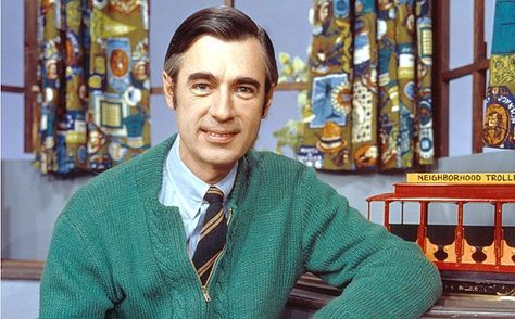 Mister Rogers' Neighborhood ( 1967-2001 ) - Silver Scenes - A Blog for Classic Film Lovers Mr. Rogers Quotes, Mister Rogers Neighborhood, Mister Rogers, Fred Rogers, The Cardigans, Mr Rogers, Zip Cardigan, Happy Tears, Miles Morales