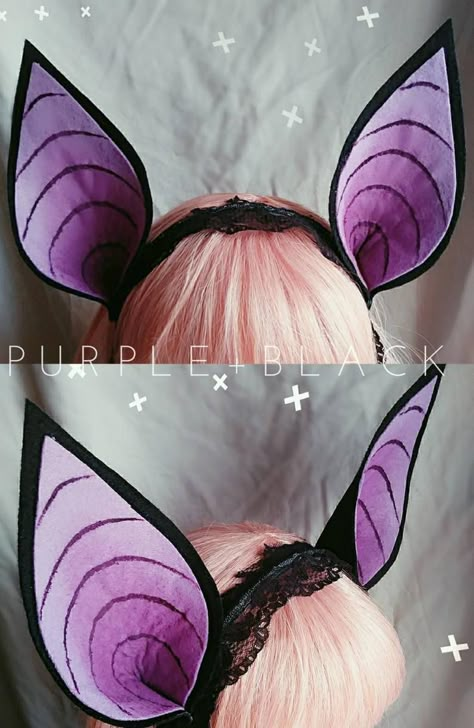 Bat Ears Headband, Halloween Bugs, Bat Makeup, Bat Ears, Headband Diy, Bat Costume, Halloween Headband, Cosplay Diy, Ears Headband