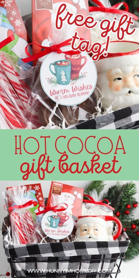 Hot Cocoa Raffle Basket, Hot Chocolate Gifts Basket, Baileys Hot Chocolate Snowman Gift, Hot Choc Gift Basket, Hot Coco Neighbor Gifts, Christmas Hot Chocolate Gift Basket, Neighbor Christmas Gifts Hot Chocolate, Housekeeper Christmas Gift Ideas, Cocoa Cup Gift Ideas