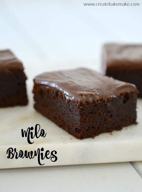 Easy Milo Slice Recipe | A Melt and Mix Recipe - Create Bake Make Milo Cake Recipe Easy, Milo Slice, Milo Recipe, Milo Cake, Slice Recipes, Slice Recipe, Bake Recipes, Bakery Ideas, Recipes Sweet