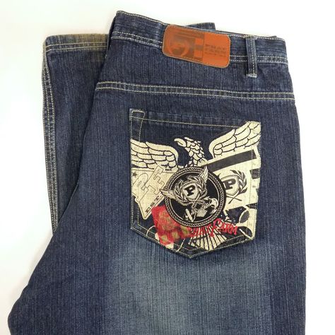 PHAT FARM Jeans Mens 38 / 33 BAGGY Hip Hop #PhatFarm #BaggyLoose Phat Farm, Jeans Mens, American Eagle Jeans, Awesome Stuff, Jeans For Sale, Jeans Black, Rock Revival Jean, Men's Jeans, Mens Jeans