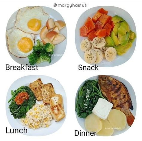 Makanan Rendah Kalori, Clean Eating Menu, Menu Sarapan Sehat, Healthy Eating Meal Plan, Healthy Food Menu, Resep Diet, Healthy Food Inspiration, Healthy Breakfast Recipes Easy, Easy Healthy Meal Prep