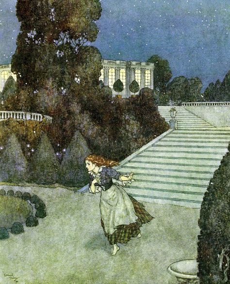 Cinderella - Edmund Dulac (illustrations for Perrault's Fairy Tales, 1912) Cinderella Art, Fairy Tale Illustrations, Golden Age Of Illustration, Fairy Tale Art, Edmund Dulac, Classic Fairy Tales, Arthur Rackham, Fairy Tale Books, Book Library