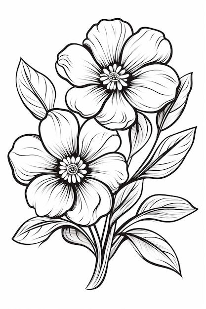 Beautiful flower hand drawn kawaii coloring book Design Flower Drawing, Flower Colouring, Kawaii Coloring Book, Floral Design Drawing, Flowers Drawn, Flower Coloring Sheets, Printable Flowers, Printable Flower Coloring Pages, Flower Pattern Drawing