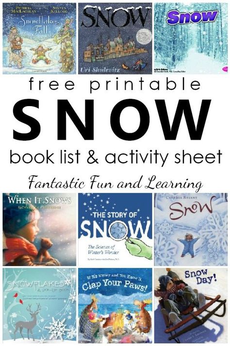 Snow Books, Winter Unit, Snow Theme, Winter Kindergarten, Winter Activities For Kids, Winter Books, Winter Preschool, Preschool Themes, Printable Books