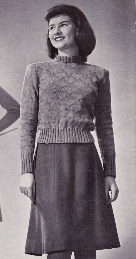 This Gal Knows: Free Vintage Knitting Pattern: 1940s Valentine's Day Pullover Vintage Knitted Hat, Free Vintage Knitting Patterns, Experimental Shoes, Vintage Sweater Pattern, Vest Knitting, Vintage Knitwear, Crochet Sweater Pattern Free, Vintage Knitting Patterns, Sweater Crochet Pattern