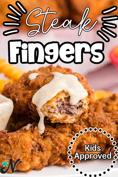 Steak fingers are a classic crowd-pleaser that is sure to satisfy any appetite! The cubed steak has a juicy and tender texture and is perfectly seasoned for an irresistible taste. Rich and savory, steak fingers will be the star of your next gathering – everyone will be asking for more! Cube Steak Fingers, Steak Fingers Recipe, Chicken Fried Steak Fingers, Fried Steak Fingers, Oven Cooked Steak, Beef Cube Steak Recipes, Steak Fingers, Beef Cubed Steak, Breaded Steak