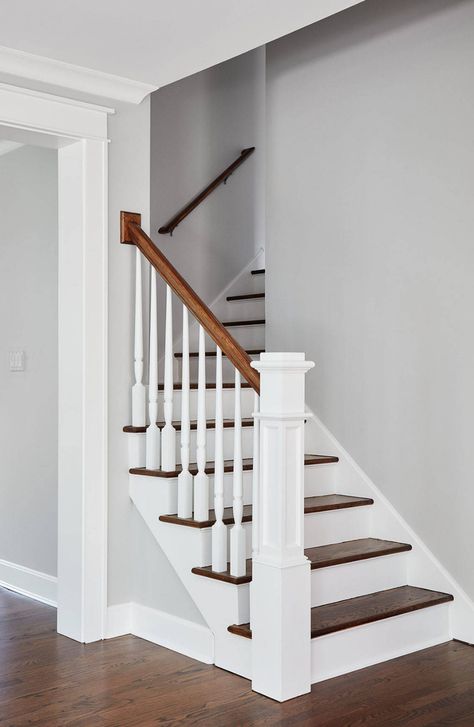 Hinsdale Renovation - Transitional - Staircase - Chicago - by Black Knight Group | Houzz Transitional Staircase, Functional Home, Black Knight, Blackest Knight, Contemporary Home, Family Living, Contemporary House, Floor Plan, Basement