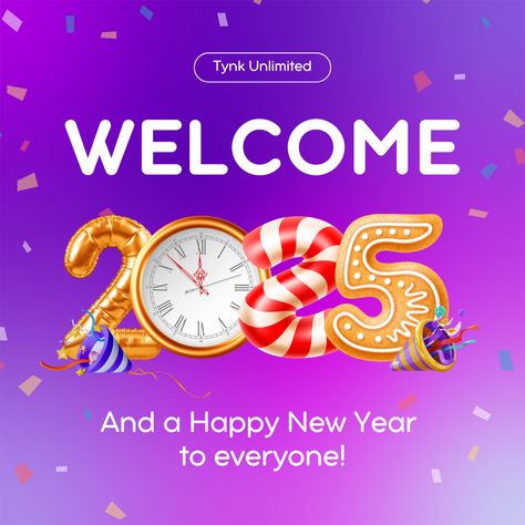 Welcome 2025 in style! ✨🎉 Let the vibrant purple gradient set the tone for your year ahead. Share the excitement with our modern design and spread the New Year vibes! Happy New Year Template Design, New Year Template Design, Happy New Year Template, New Year Template, New Year Vibes, Purple Gradient, Purple Design, Gradient Design, Vibrant Purple