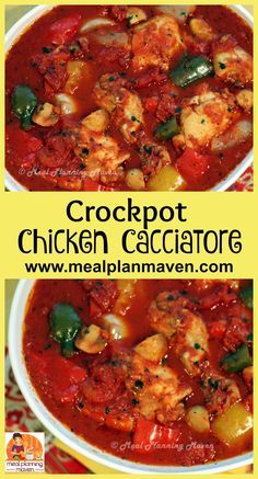 So what’s for dinner at your house this week? If you are drawing a blank, I suggest you try the classic Italian comfort food dish, Chicken Cacciatore. A sn Chicken Cattitore Recipes Crockpot, Chicken Cacciatore Crock Pot, Chicken Catchatori, Crockpot Casseroles, Italian Autumn, Crockpot Chicken Cacciatore, Sautéed Greens, Classic Meals, Cacciatore Recipes