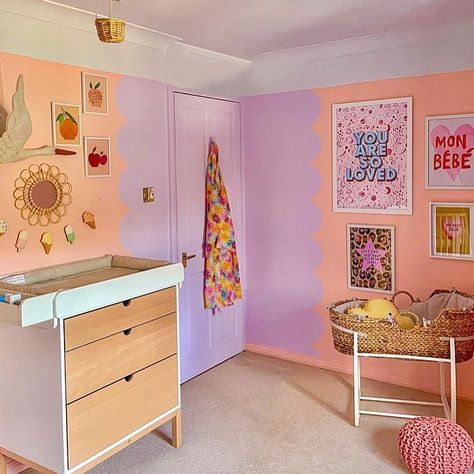 70s Style Modern, Pastel Baby Nursery, Colourful Rooms, Modern Baby Nursery, Newborn Room, Baby Room Colors, Colorful Kids Room, Big Girl Bedrooms, Barbie Room