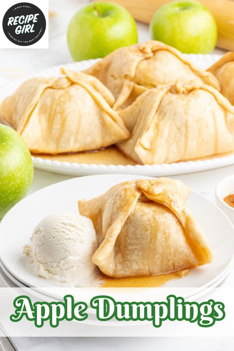 Apple Dumplings Homemade, Apple Dumplings Recipe, Best Apple Desserts, Easy Apple Dumplings, Apple Dumpling Recipe, Apple Dumpling, Homemade Crust, Sweet Bakes, Canning Ideas