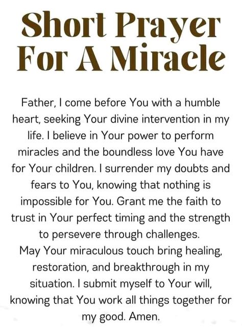 Prayer For A Miracle, Prayer Before Sleep, Prayer Of The Day, Worship Quotes, Prayers Of Encouragement, Deliverance Prayers, When Life Gets Hard, Short Prayers, Morning Prayer Quotes