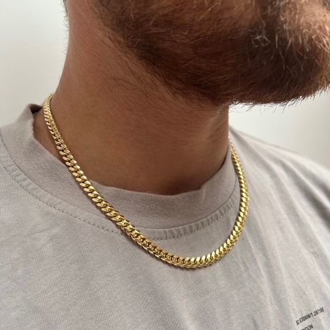 Mens Gold Chains, Cuban Link Chain Men, Mens Silver Chain Necklace, Etsy Jewellery, Mens Chain, Lock Chain, Miami Cuban Link Chain, Silver Chain For Men, Miami Cuban Link