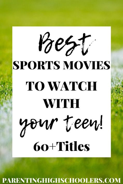 Sports movies teach determination, hard work, perseverance, teamwork, sportsmanship and so much more! This list is family friendly, and all-inclusive. Enjoy a movie tonight! Raising Teenager Quotes, Teenage Daughter Quotes, Movies For Teens, Raising Teenagers Humor, Raising Teenagers, Sports Movies, Sports Movie, Teen Summer, Teenager Quotes