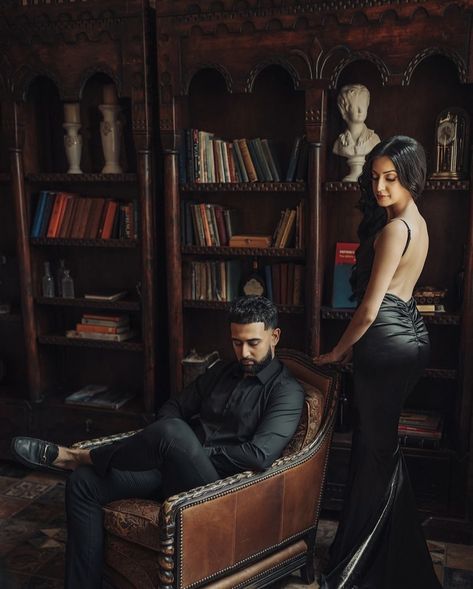 Power Couple Aesthetic Photoshoot, Bar Prenup Shoot, Whiskey Engagement Photos, Couple On Sofa Aesthetic, Mafia Engagement Photos, Bar Prewedding, Mafia Wedding Photoshoot, Model Couple Poses, Mob Photoshoot