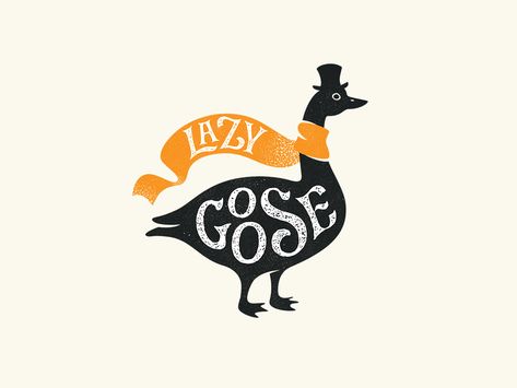 From our December Center Stage Article featuring Alexa Erkaeva. One of her logo designs for Lazy Goose, featuring a goose wearing a hat and scarf. #logo #design #vector #bird #type Logo Animal, Inspiration Logo Design, Farm Logo, Hand Drawn Logo, Bird Logos, Professional Logo Design, Modern Logo Design, Logo Illustration, Freelance Designer