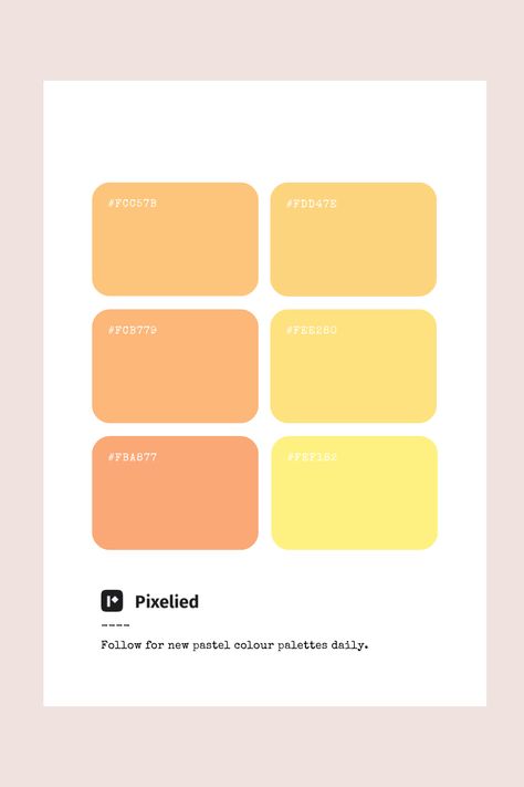 The Peachy Pastel Color Palette blends warm, soft shades of peach and pink with complementary cool tones, creating a harmonious and delicate color scheme. Ideal for projects seeking a gentle, inviting, and serene atmosphere. Pastel Orange Palette, Light Orange Color Palette, Color Scheme Generator, Orange Color Combinations, Color Generator, Wedding Colors Red, Pastel Color Palette, Orange Color Palettes, Pastel Color Schemes