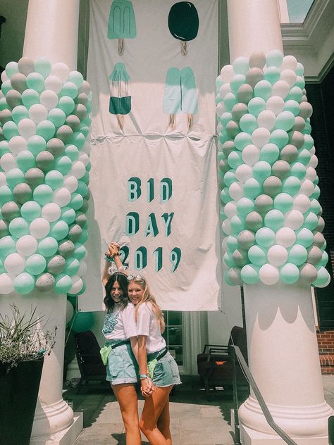 Sorority Bid Day Balloons, Big Little Banner Sorority, Date Party Banners Sorority, Sorority Bid Day Banner, Welcome To The Ride Of Your Life Bid Day, Banner Ideas, Bid Day, Sorority, Quick Saves