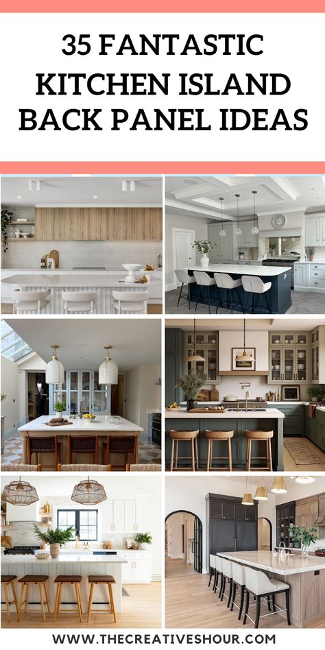 35 Modern Kitchen Island With Back Panel Ideas Wood On Kitchen Island, Wood Paneled Kitchen Island, Wood Panelling On Kitchen Island, Island Bottom Ideas, Wooden Panels Kitchen Island, Island With Overhang On One Side, Paneling For Kitchen Island, Vj Panelling Kitchen Island, Wrapping Kitchen Island