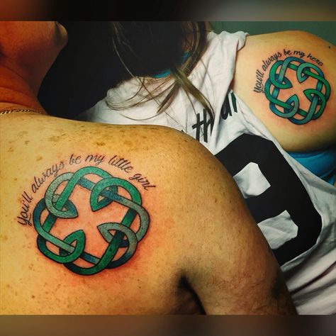 Father and daughter tattoos Father Daughter Celtic Knot, Western Tats, Father And Daughter Tattoos, Hd Tattoos, Maching Tattoos, Father Daughter Tattoos, Cute Finger Tattoos, Small Matching Tattoos, Remembrance Tattoos