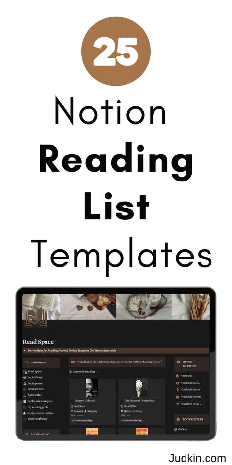 #Notion_Reading_List_Template #Notion_Reading_List #Reading_List_Template #Reading_Journal_Template Notion Reading List, Reading List Template, Book Trackers, Template Book, Book Tracker, Notion Templates, Reading Habits, Reading Goals, Book Enthusiast