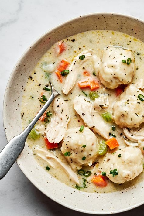 Chicken and Dumplings | The Modern Proper Buttermilk Dumplings, Mediterranean Chicken Pasta, Best Chicken And Dumplings, Creamy Chicken And Dumplings, Hearty Chicken Soup, Chicken Enchilada Skillet, Chicken Dumpling Soup, Homemade Chicken And Dumplings, Weekly Recipes