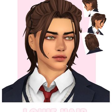 Louie Hair | Patreon Sims 4 Hair Male, Sims Packs, Sims 4 Anime, Pelo Sims, The Sims 4 Packs, Sims 4 Mm Cc, Sims 4 Game Mods, Sims 4 Expansions, Tumblr Sims 4