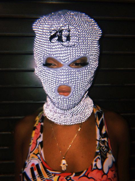 Ski Mask Girl, Gang Logo, Ski Masks, Tiktok Star, 3m Reflective, Mask Girl, Ski Mask, Threading, Mask